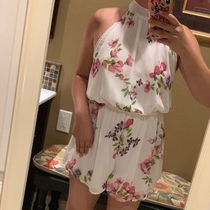 White floral romper